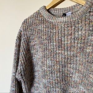 H&M Divided Cropped Chunky Knit Sweater
